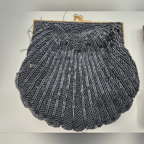 Lot Of 5 Vintage Faux Suede / Beaded Purses - Picture 9 of 13